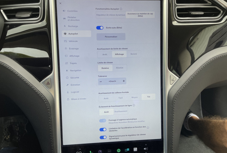 TESLA MODEL S 367 ch 85 kWh/AUTOPILOT/SUPER CHARGEUR A VIE/PACK HIVER/CAMERA
