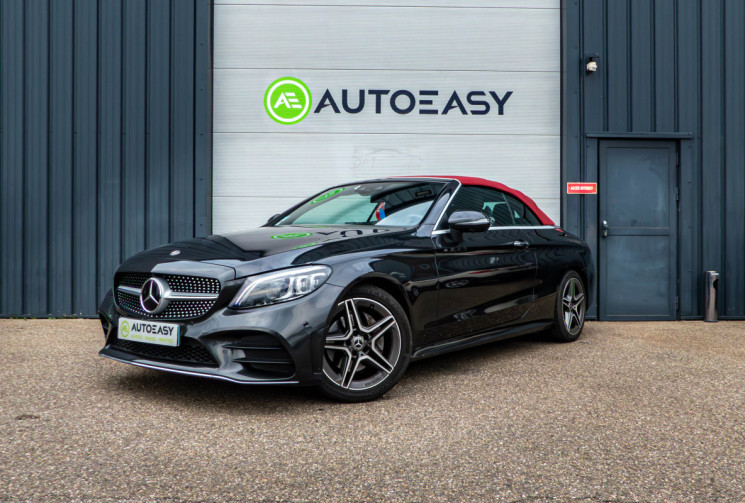 Mercedes Classe C Cabriolet 200 AMG Line CAM360 TETE HAUTE BURMESTER MULTIBEAM PREMIUM + TOIT ROUGE
