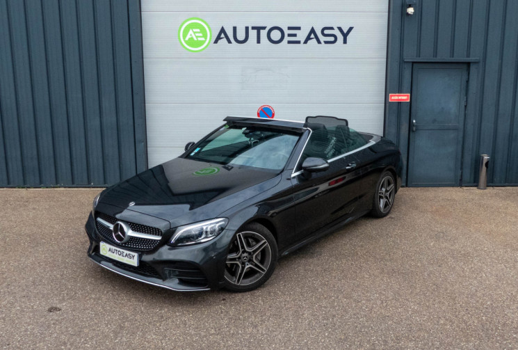 Mercedes Classe C Cabriolet 200 AMG Line CAM360 TETE HAUTE BURMESTER MULTIBEAM PREMIUM + TOIT ROUGE