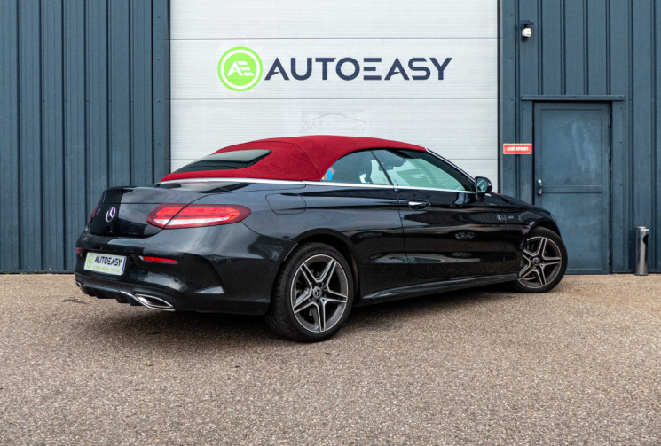 Mercedes Classe C Cabriolet 200 AMG Line CAM360 TETE HAUTE BURMESTER MULTIBEAM PREMIUM + TOIT ROUGE
