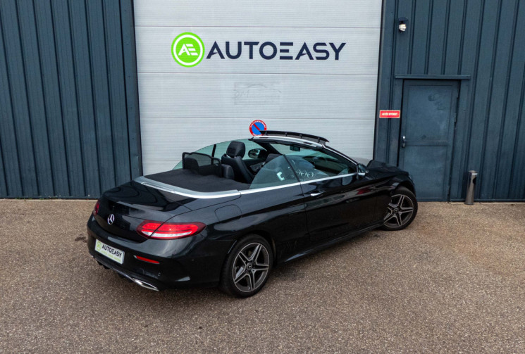 Mercedes Classe C Cabriolet 200 AMG Line CAM360 TETE HAUTE BURMESTER MULTIBEAM PREMIUM + TOIT ROUGE