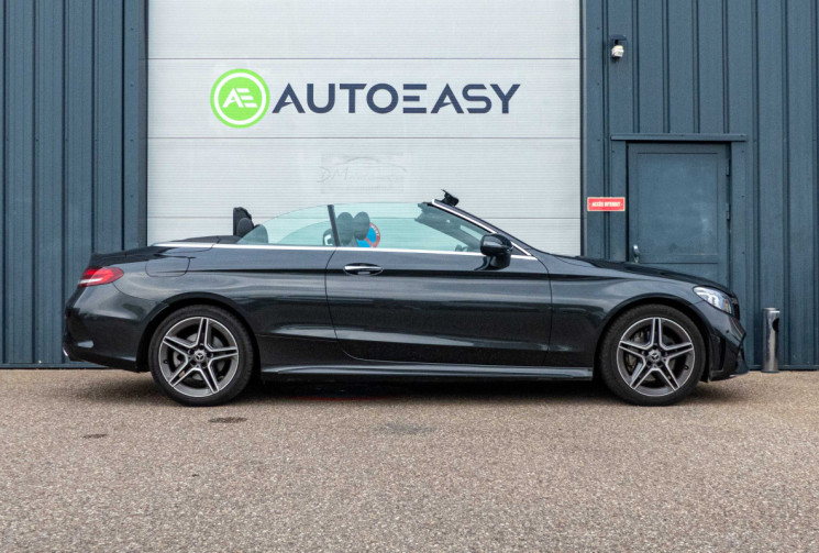 Mercedes Classe C Cabriolet 200 AMG Line CAM360 TETE HAUTE BURMESTER MULTIBEAM PREMIUM + TOIT ROUGE