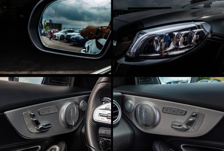 Mercedes Classe C Cabriolet 200 AMG Line CAM360 TETE HAUTE BURMESTER MULTIBEAM PREMIUM + TOIT ROUGE