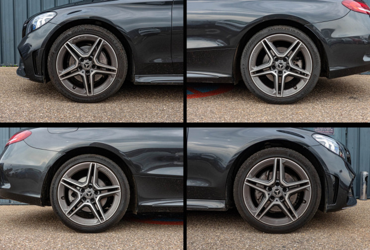 Mercedes Classe C Cabriolet 200 AMG Line CAM360 TETE HAUTE BURMESTER MULTIBEAM PREMIUM + TOIT ROUGE