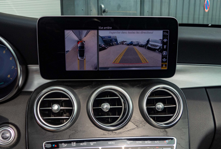 Mercedes Classe C Cabriolet 200 AMG Line CAM360 TETE HAUTE BURMESTER MULTIBEAM PREMIUM + TOIT ROUGE