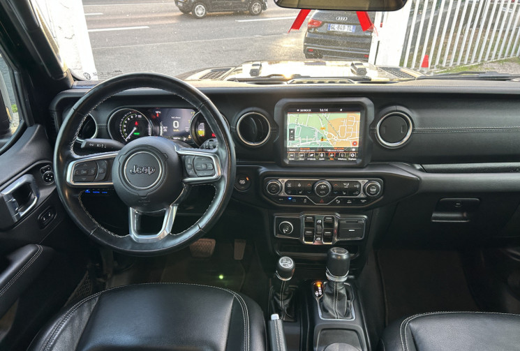 JEEP WRANGLER UNLIMITED 2.0 T 380 Ch 4xe Overland Command-Trac * FULL BLACK * CAMERA AV & AR 