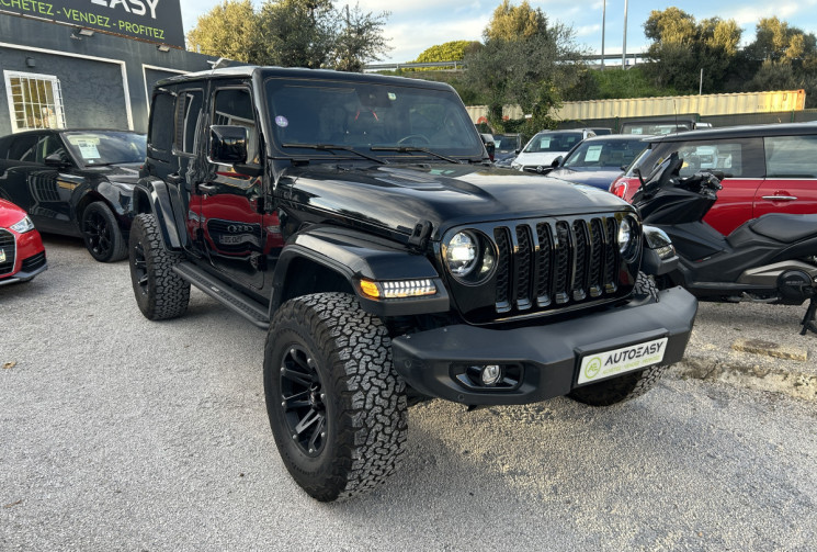 JEEP WRANGLER UNLIMITED 2.0 T 380 Ch 4xe Overland Command-Trac * FULL BLACK * CAMERA AV & AR 