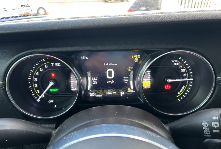 JEEP WRANGLER UNLIMITED 2.0 T 380 Ch 4xe Overland Command-Trac * FULL BLACK * CAMERA AV & AR 