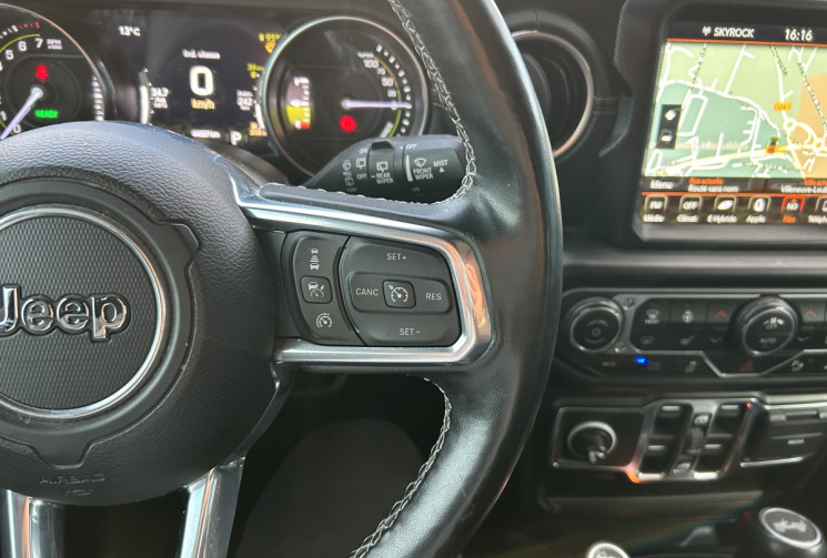 JEEP WRANGLER UNLIMITED 2.0 T 380 Ch 4xe Overland Command-Trac * FULL BLACK * CAMERA AV & AR 