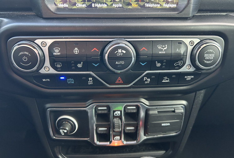 JEEP WRANGLER UNLIMITED 2.0 T 380 Ch 4xe Overland Command-Trac * FULL BLACK * CAMERA AV & AR 