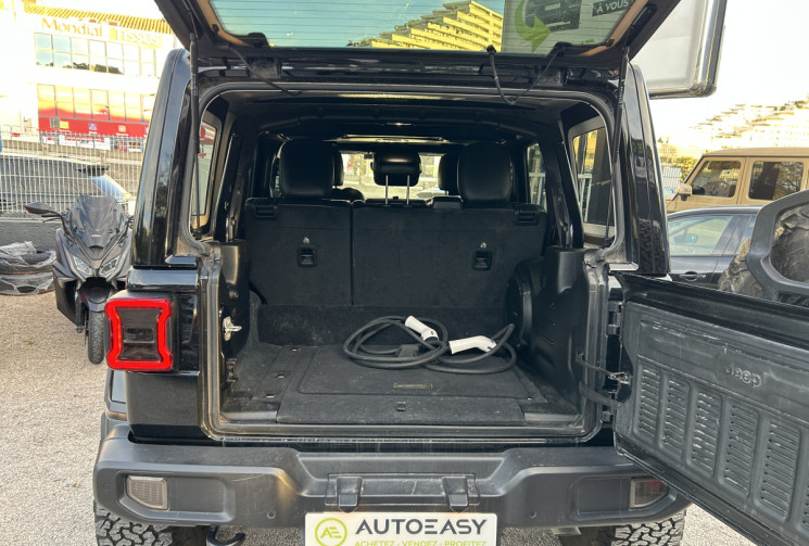 JEEP WRANGLER UNLIMITED 2.0 T 380 Ch 4xe Overland Command-Trac * FULL BLACK * CAMERA AV & AR 