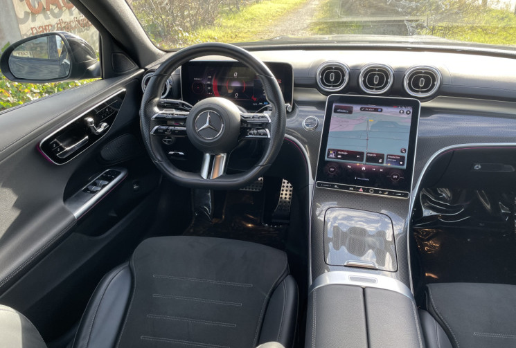 Mercedes CLASSE C AMG LINE 220 D Hybride 9G-TRONIC 200 cv * attelage* full options*toit ouvrant*
