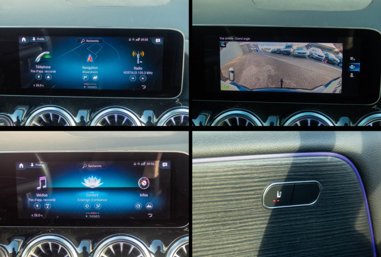 Mercedes CLASSE B B 200 163cv 7G-DCT Progressive ATTELAGE camera recul éclairage ambiance LED BVA