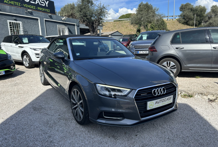 Audi A3 Cabriolet III (2) 2.0 TDI 184 Ch QUATTRO DESIGN LUXE STRONIC 6 * ENTRETIEN AUDI * COCKPIT 