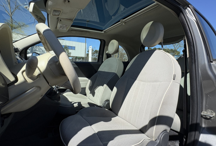 FIAT 500 LOUNGE 69cv 1.2 MPI * Toit Panoramique * Distribution 04/2025 * Roue de secours