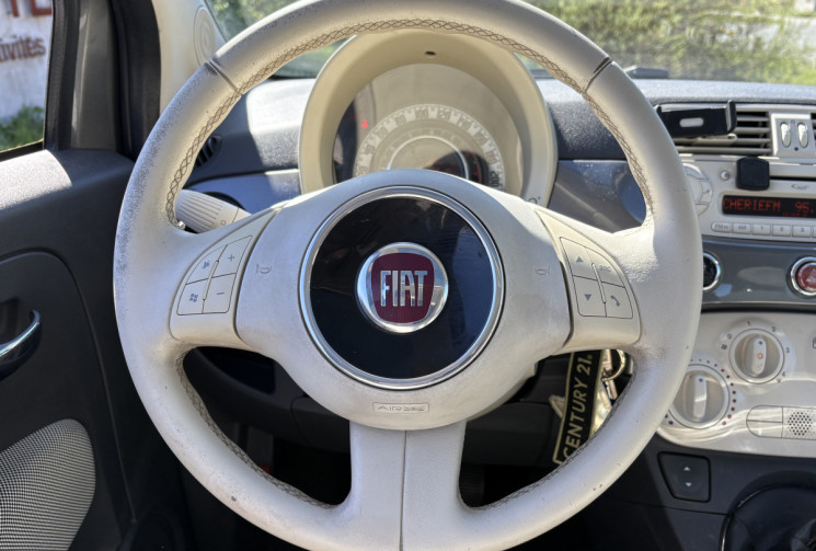 FIAT 500 LOUNGE 69cv 1.2 MPI * Toit Panoramique * Distribution 04/2025 * Roue de secours
