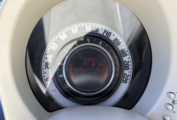 FIAT 500 LOUNGE 69cv 1.2 MPI * Toit Panoramique * Distribution 04/2025 * Roue de secours