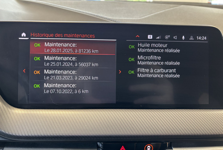 BMW Série 2 GRAND COUPE 216D STEPTRONIC7 116 M SPORT PACK SHADOW / TOIT OUVRANT / SUIVI COMPLET BMW