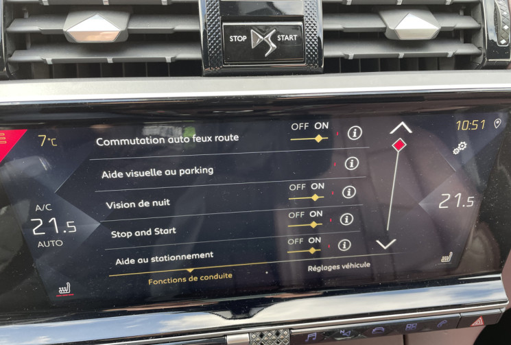 DS DS 7 Crossback 1.6 225 ch La Première EAT8/Vision nocturne/Toit pano/Caméra/JA 20/  