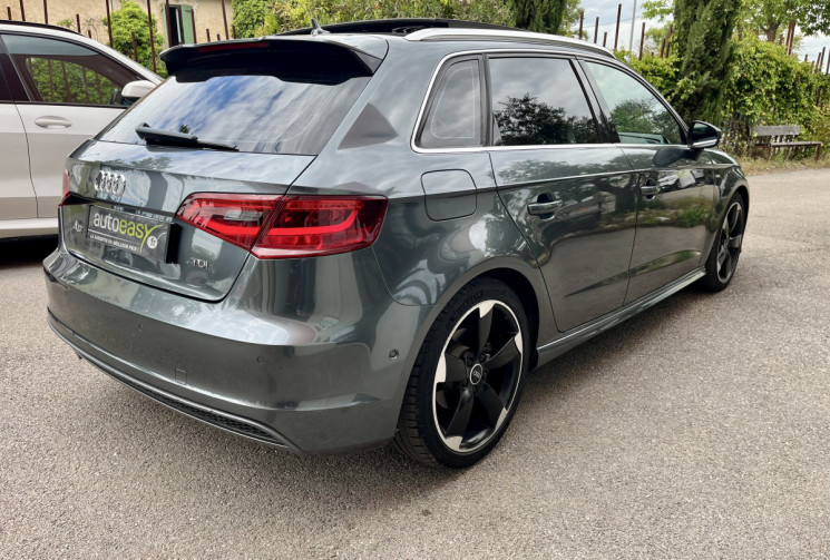 Audi A3 Sportback 2.0 TDI 150 ch S line S tronic 6 / CAMERA / TOIT OUVRANT / REGULATEUR ADAPTATIF  