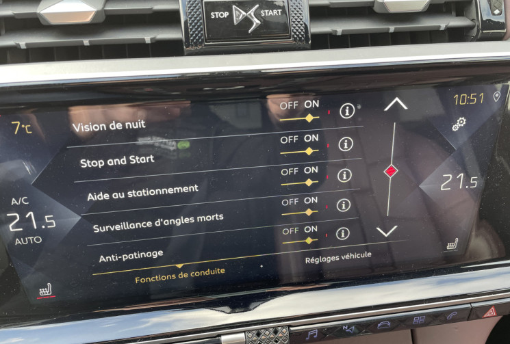 DS DS 7 Crossback 1.6 225 ch La Première EAT8/Vision nocturne/Toit pano/Caméra/JA 20/  