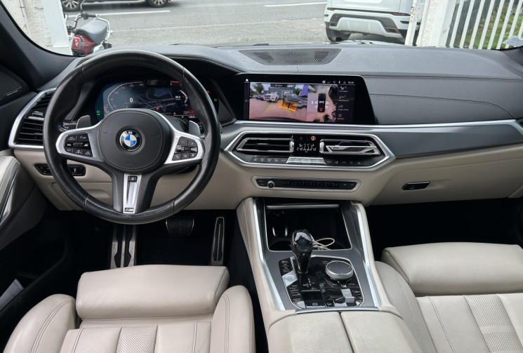BMW X6 (G06) XDRIVE30D 265 Ch M SPORT BVA8 * ENTRETIEN BMW * CUIR BLANC * SIEGES + VOLANT CHAUFFANTS