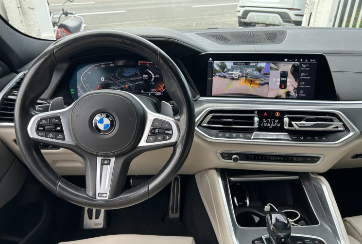 BMW X6 (G06) XDRIVE30D 265 Ch M SPORT BVA8 * ENTRETIEN BMW * CUIR BLANC * SIEGES + VOLANT CHAUFFANTS