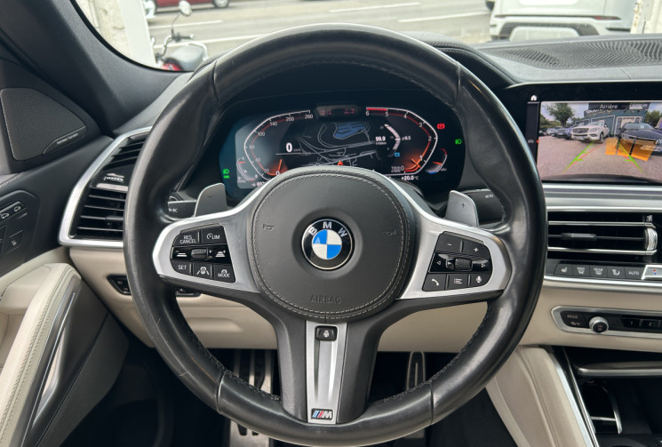 BMW X6 (G06) XDRIVE30D 265 Ch M SPORT BVA8 * ENTRETIEN BMW * CUIR BLANC * SIEGES + VOLANT CHAUFFANTS
