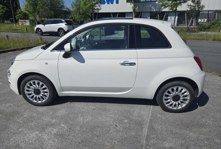 FIAT 500 1.2 69cv Pack Lounge * FULL CUIR * CARPLAY * RADAR  * TBE CARROSSERIE *             