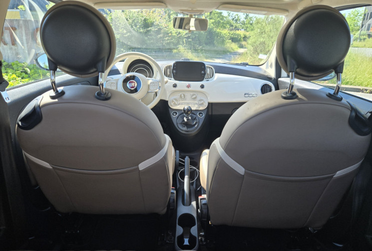 FIAT 500 1.2 69cv Pack Lounge * FULL CUIR * CARPLAY * RADAR  * TBE CARROSSERIE *             