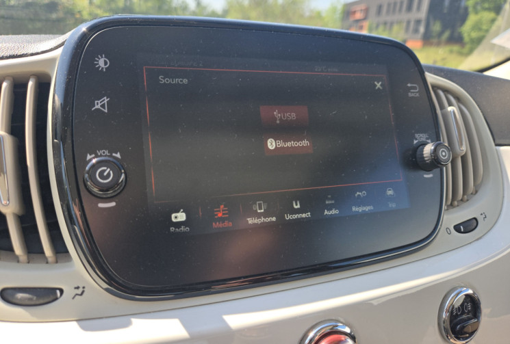 FIAT 500 1.2 69cv Pack Lounge * FULL CUIR * CARPLAY * RADAR  * TBE CARROSSERIE *             