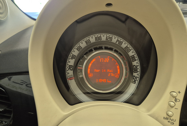FIAT 500 1.2i 69 CV Lounge toit pano/bio-éthanol E85