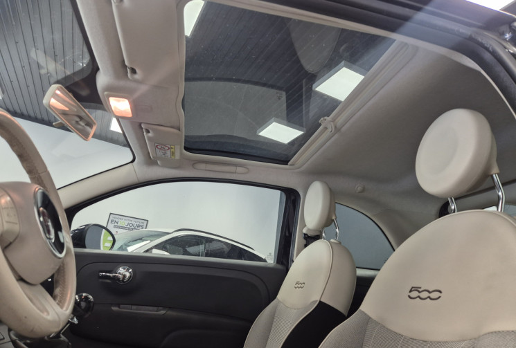 FIAT 500 1.2i 69 CV Lounge toit pano/bio-éthanol E85