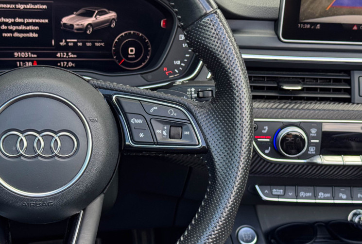 Audi A5 Cabriolet AUDI A5 Cabriolet 2.0 TFSi Quattro S-Tro7 252 S-line Aff Tete haute Carbone B&O