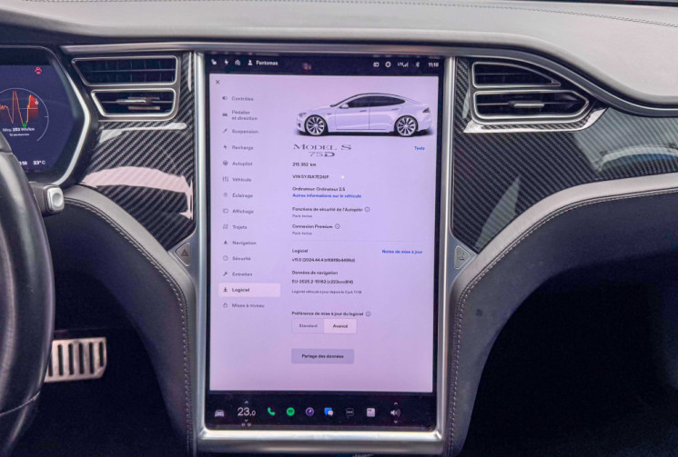 Tesla Model S 75D / Phase 2 AWD 525 cv / Garantie batterie & moteurs 03/2026