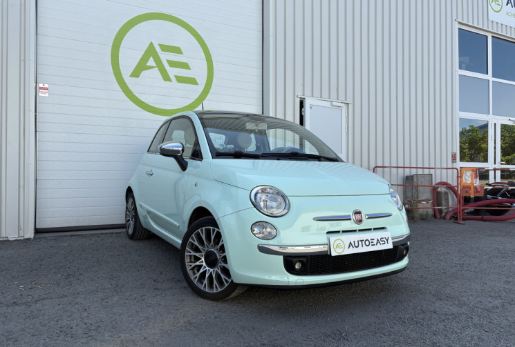 FIAT 500 Lounge 1.2 MPi 69 cv * Toit Panoramique * Radar de recul * VERT MENTHE * 1ère Main