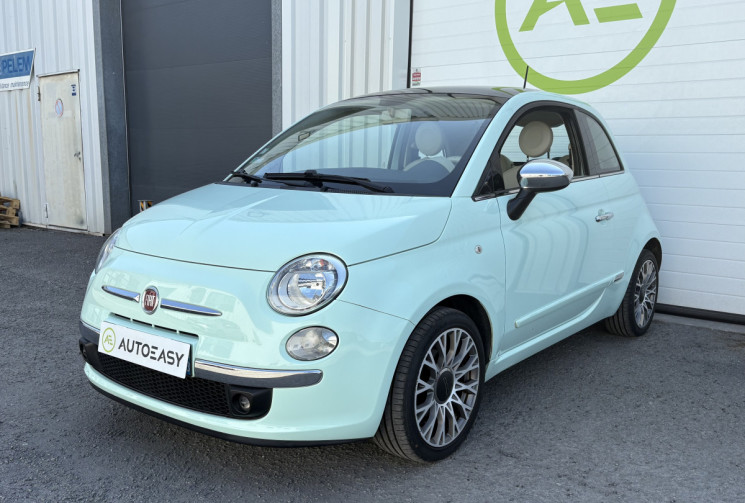 FIAT 500 Lounge 1.2 MPi 69 cv * Toit Panoramique * Radar de recul * VERT MENTHE * 1ère Main