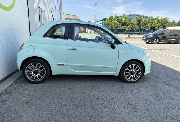 FIAT 500 Lounge 1.2 MPi 69 cv * Toit Panoramique * Radar de recul * VERT MENTHE * 1ère Main