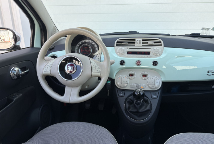 FIAT 500 Lounge 1.2 MPi 69 cv * Toit Panoramique * Radar de recul * VERT MENTHE * 1ère Main