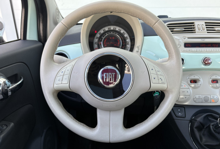 FIAT 500 Lounge 1.2 MPi 69 cv * Toit Panoramique * Radar de recul * VERT MENTHE * 1ère Main