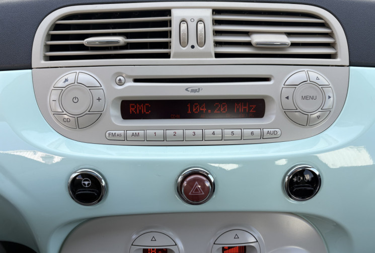 FIAT 500 Lounge 1.2 MPi 69 cv * Toit Panoramique * Radar de recul * VERT MENTHE * 1ère Main
