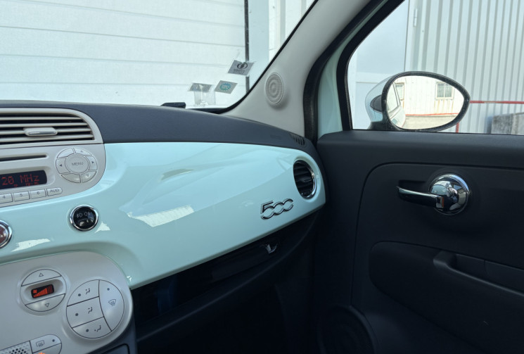 FIAT 500 Lounge 1.2 MPi 69 cv * Toit Panoramique * Radar de recul * VERT MENTHE * 1ère Main