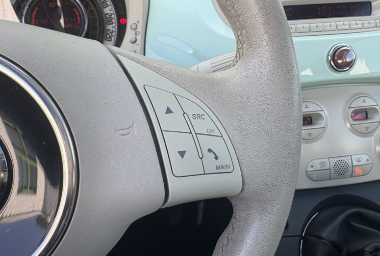 FIAT 500 Lounge 1.2 MPi 69 cv * Toit Panoramique * Radar de recul * VERT MENTHE * 1ère Main