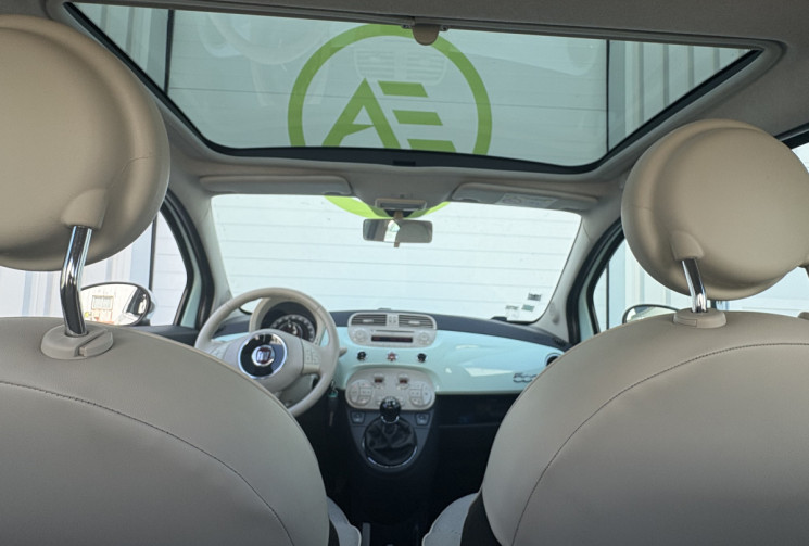 FIAT 500 Lounge 1.2 MPi 69 cv * Toit Panoramique * Radar de recul * VERT MENTHE * 1ère Main