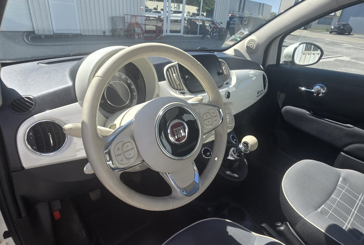 FIAT 500 1.2 8v 69ch Lounge * carplay * distribution neuve * toit panoramique * première main *     