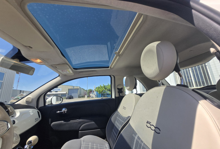 FIAT 500 1.2 8v 69ch Lounge * carplay * distribution neuve * toit panoramique * première main *     