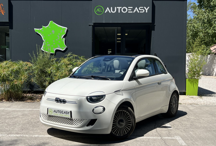 FIAT 500C e 118 Icône 42 kWh / GPS / Carplay / Radars AR / 2 Cables / Suivi Fiat