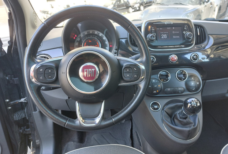 FIAT 500 1.2 MPI 69 CH LOUNGE  TOIT PANO 63000 KMS