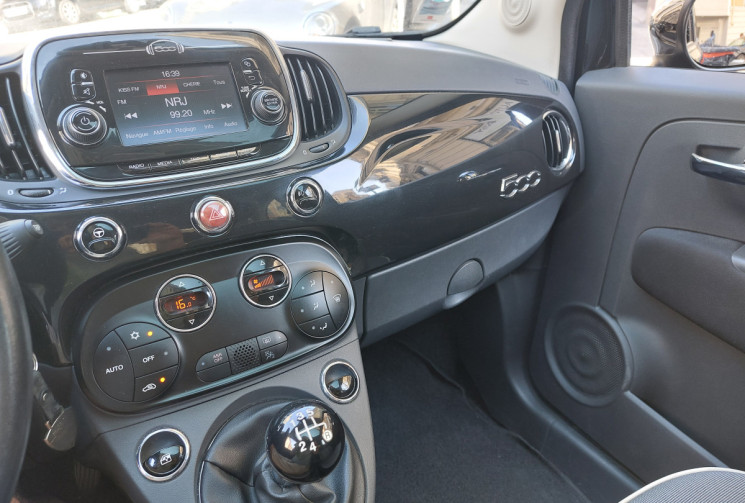 FIAT 500 1.2 MPI 69 CH LOUNGE  TOIT PANO 63000 KMS