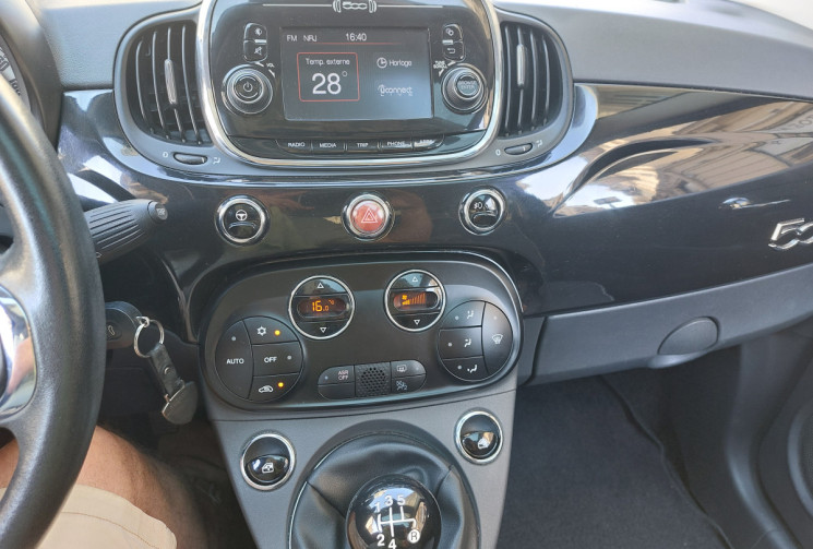 FIAT 500 1.2 MPI 69 CH LOUNGE  TOIT PANO 63000 KMS